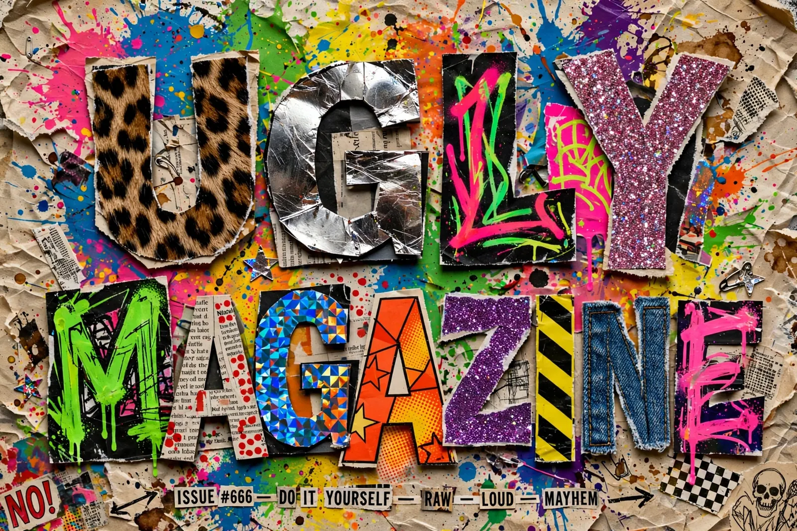 Ugly Magazine ransom-note collage artwork