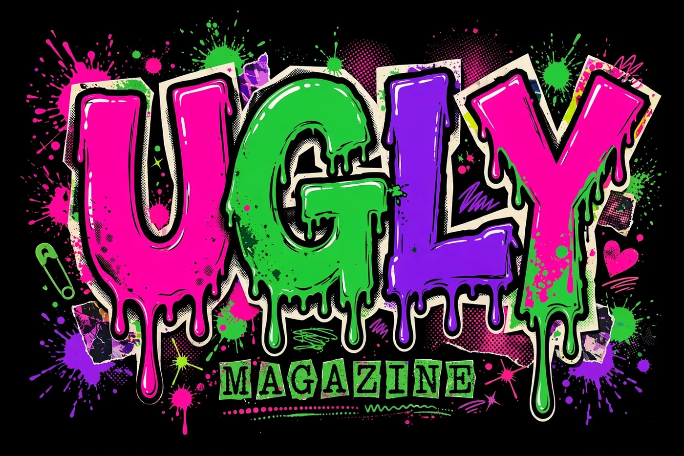 Ugly Magazine dripping graffiti logo